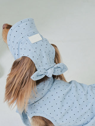 Misty Blue Polka Dot Hat